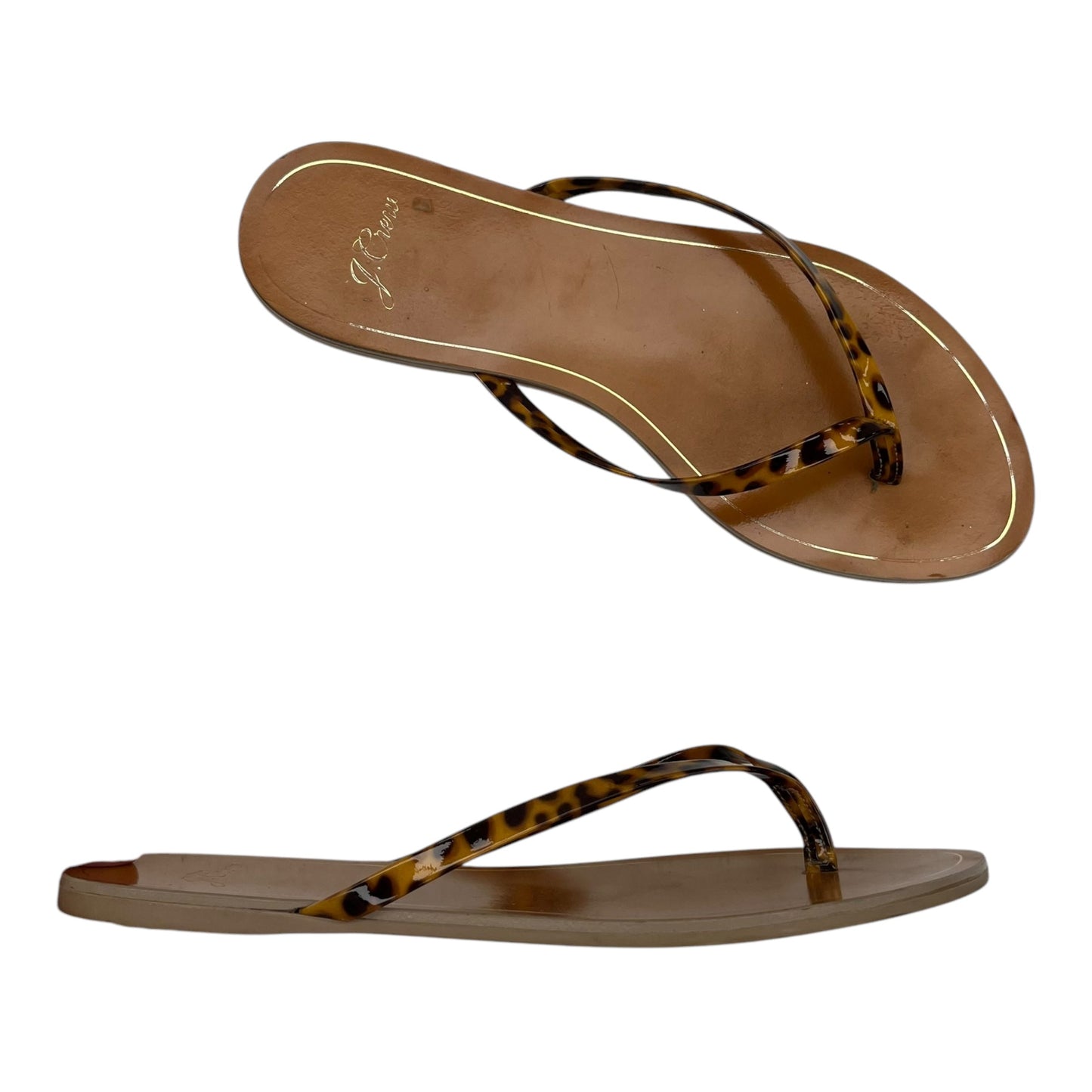 Sandals Flip Flops By J. Crew In Brown, Size:7