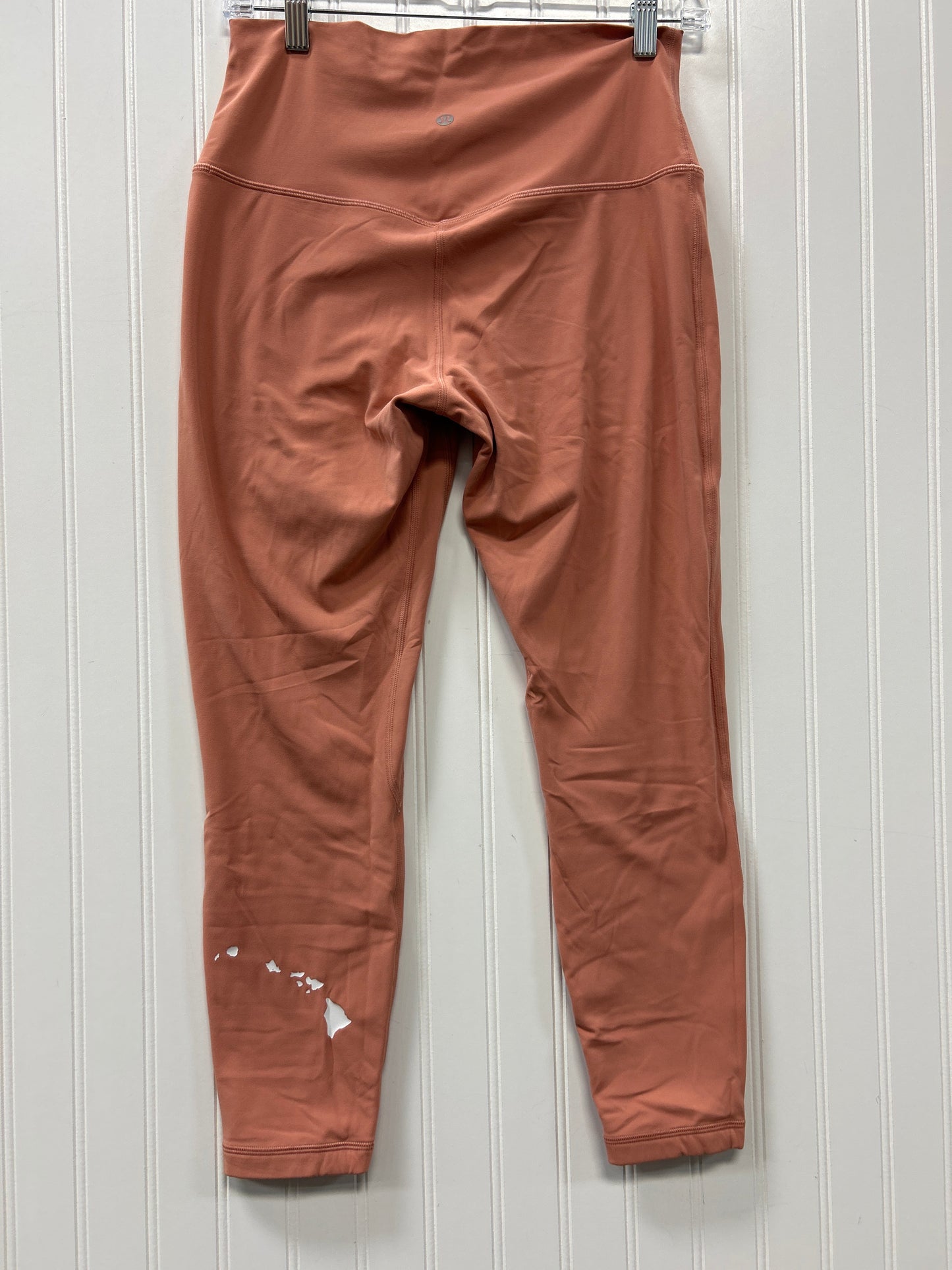 Athletic Leggings By Lululemon In Orange, Size:10