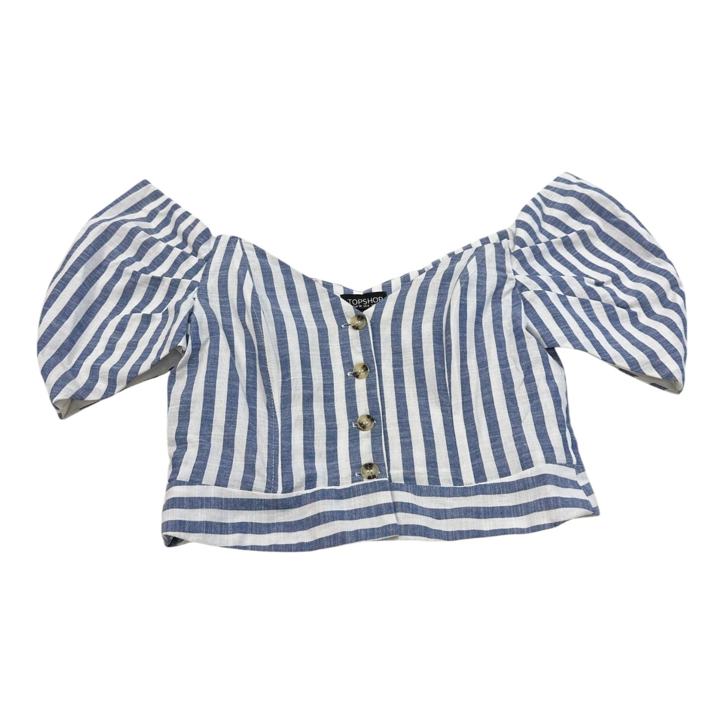 Top Ss By Top Shop In Blue & White, Size:6