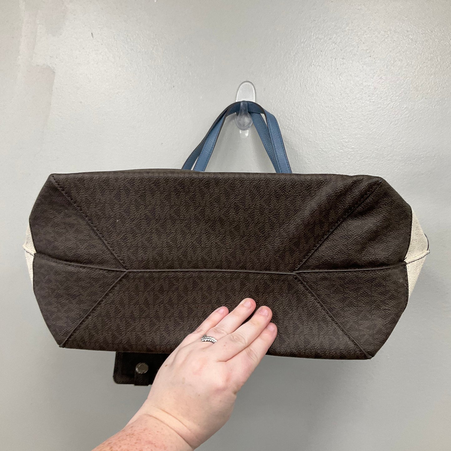 Tote Designer By Michael Kors In Striped Pattern, Size:Large