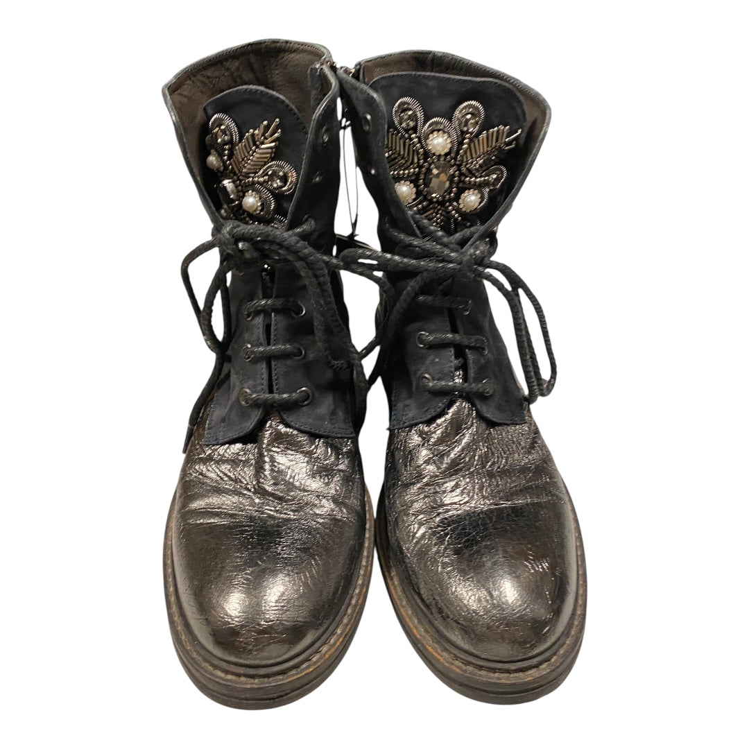 Boots Ankle Flats By Sesto Meucci In Black, Size:7.5