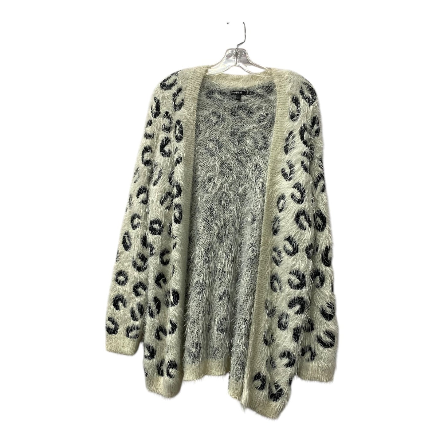 Sweater Cardigan By Apt 9 In Black & White, Size:L