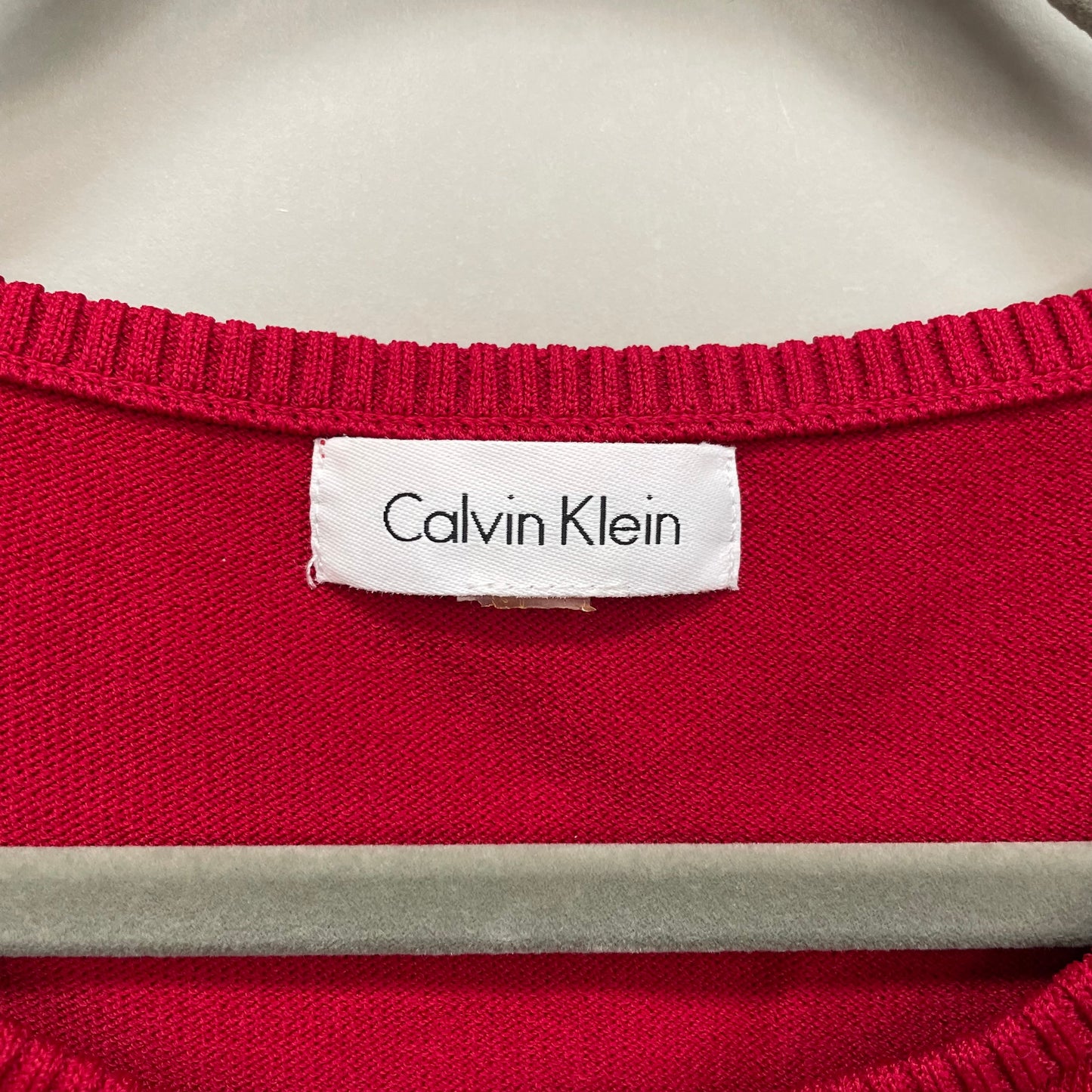 Dress Casual Midi By Calvin Klein In Red, Size: M