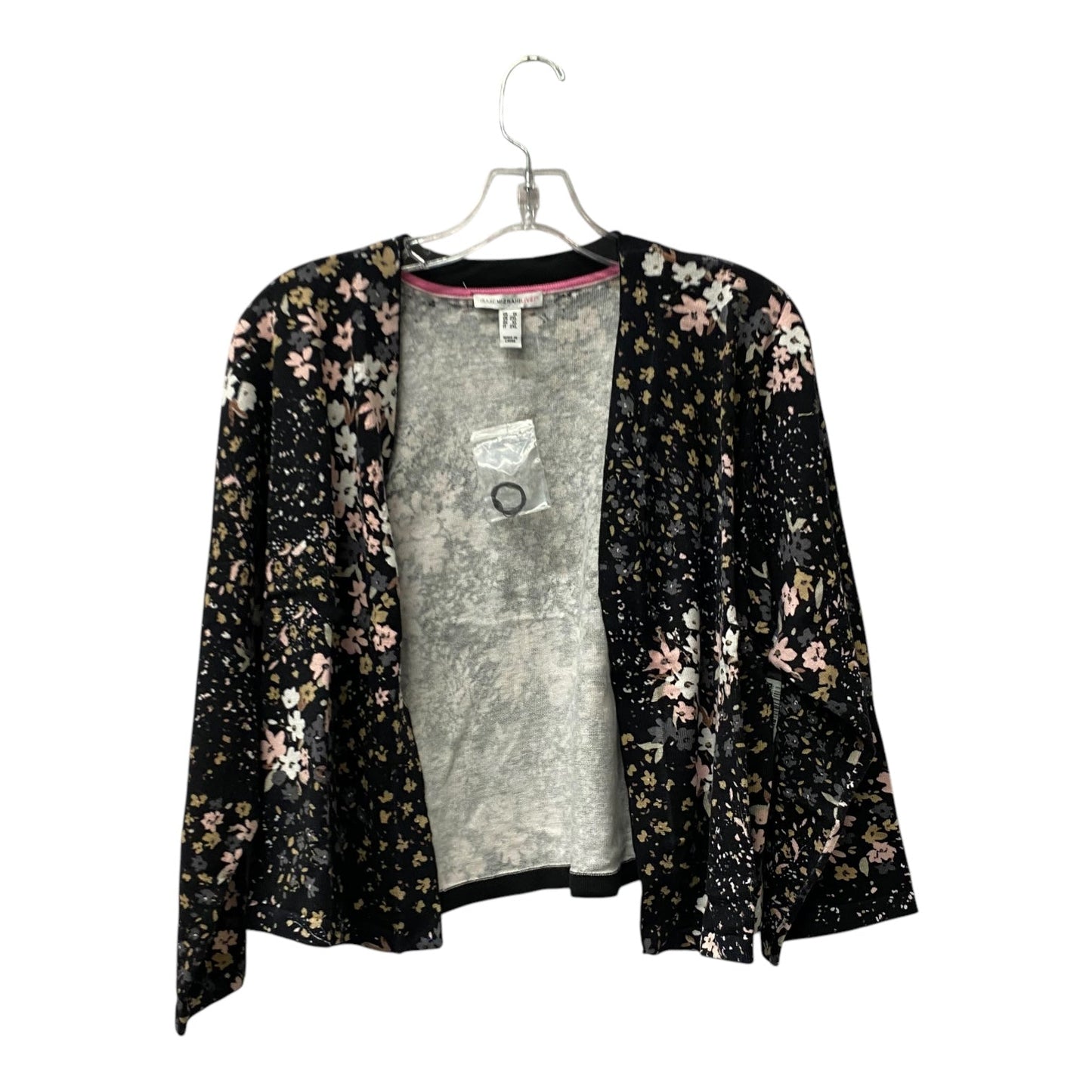 Cardigan By Isaac Mizrahi Live Qvc In Black, Size:1X