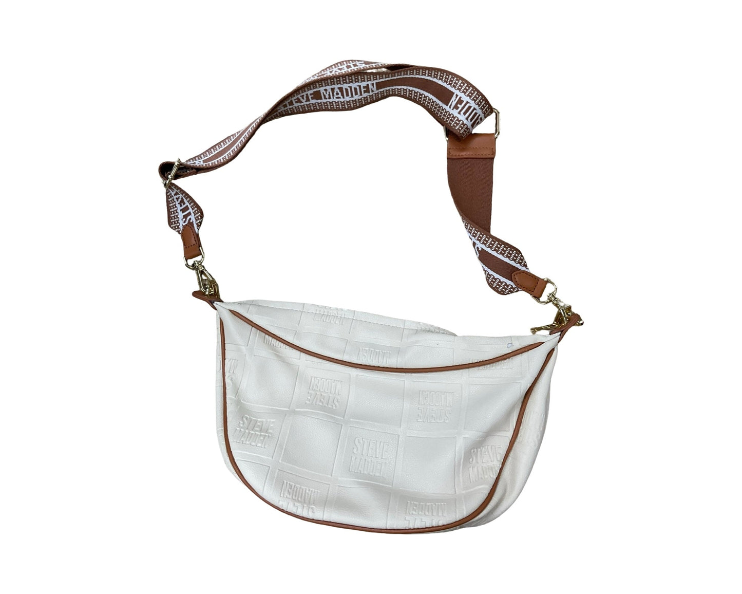 Belt Bag By Steve Madden In Brown & Cream, Size:Medium