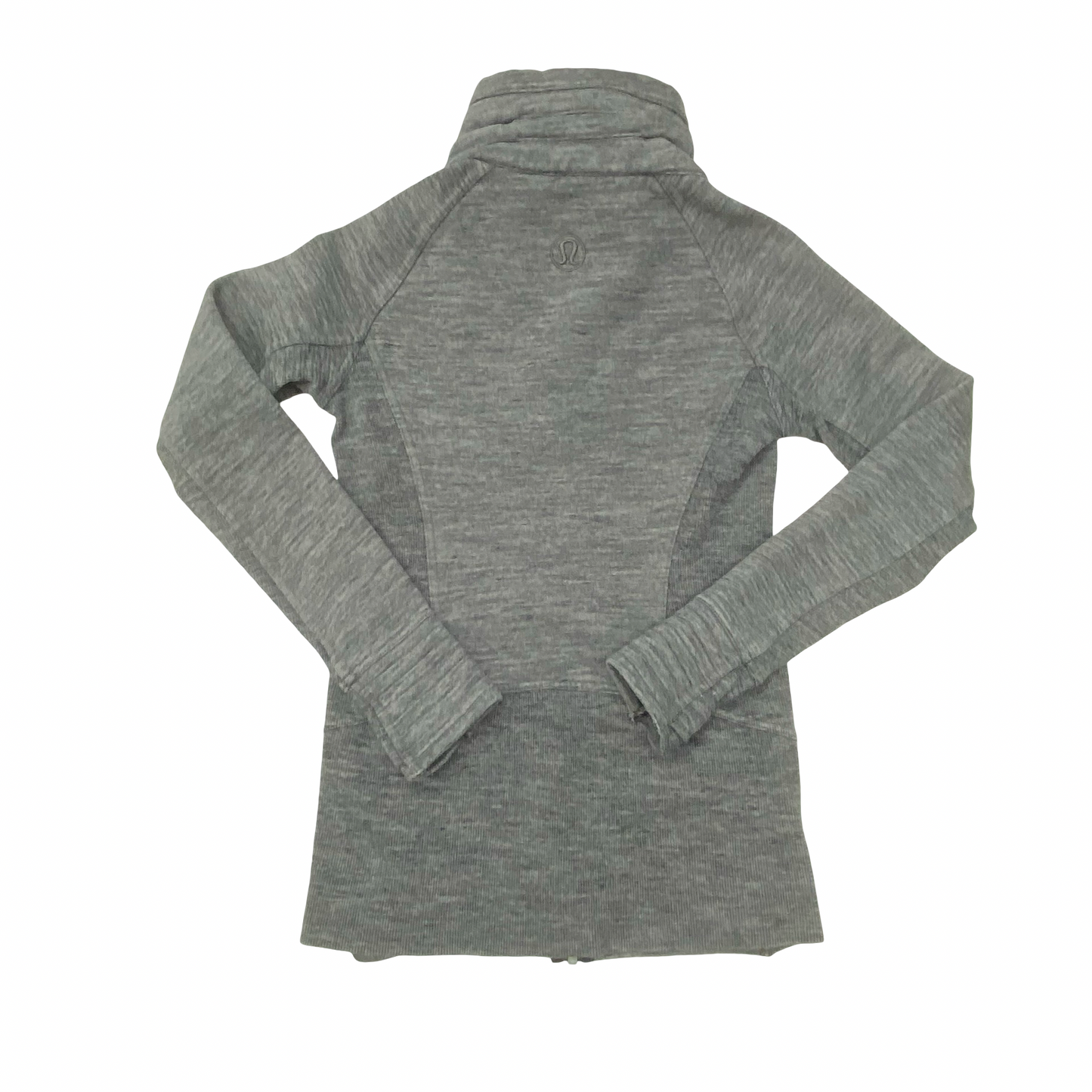 Athletic Jacket By Lululemon In Grey, Size:4