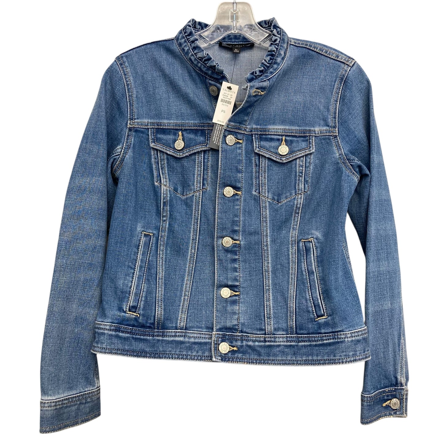 Jacket Denim By Talbots In Blue Denim, Size:Sp