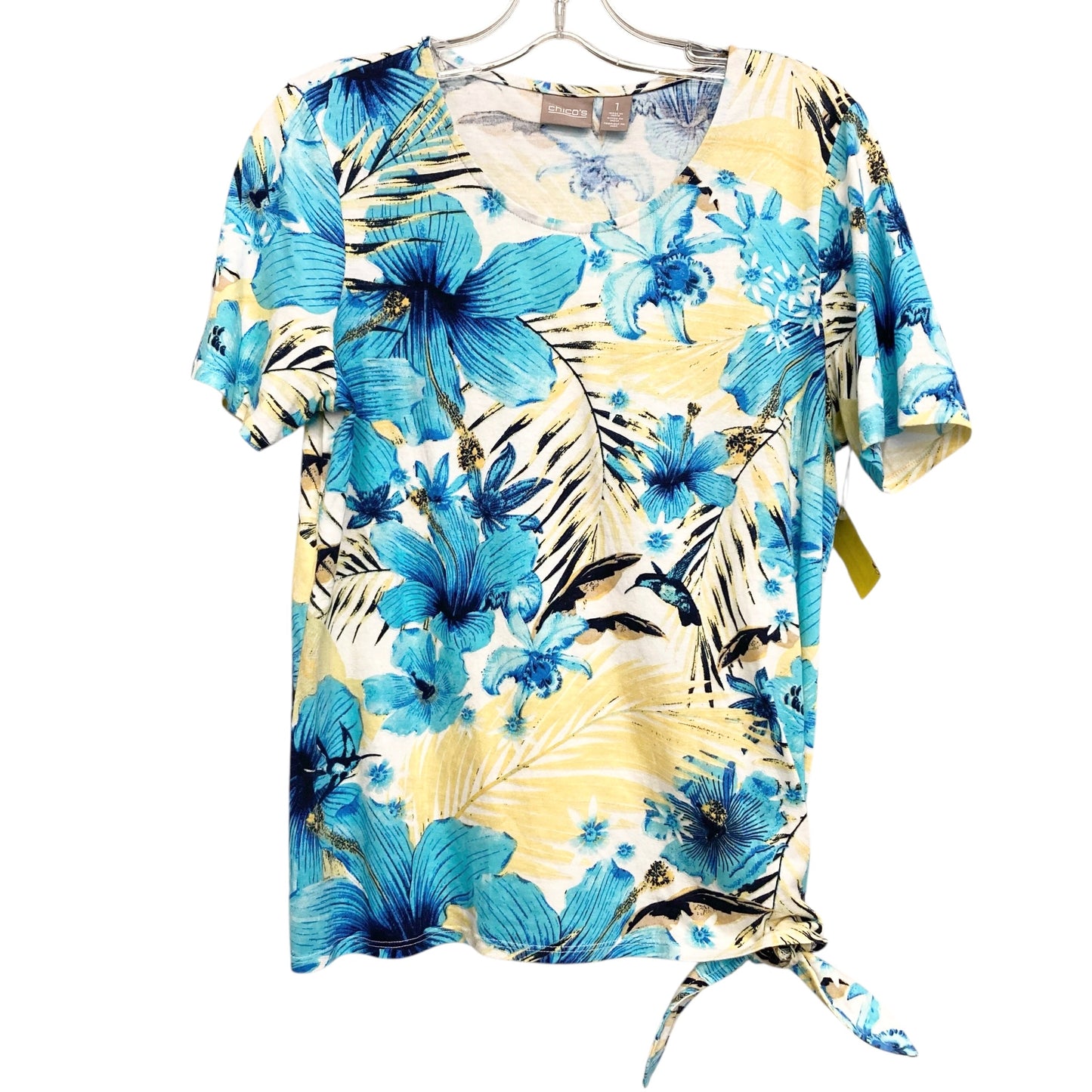 Top Ss By Chicos In Tropical Print, Size:M