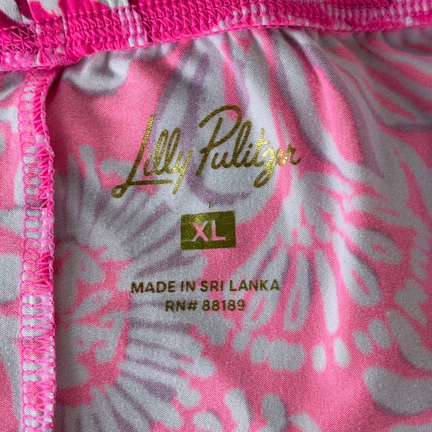 Pajamas Designer By Lilly Pulitzer In Pink & White, Size: Xl