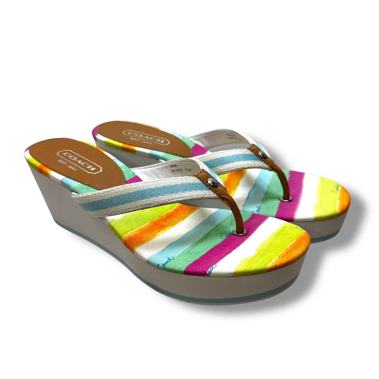 Shoes Heels Wedge By Coach In White, Size: 7.5