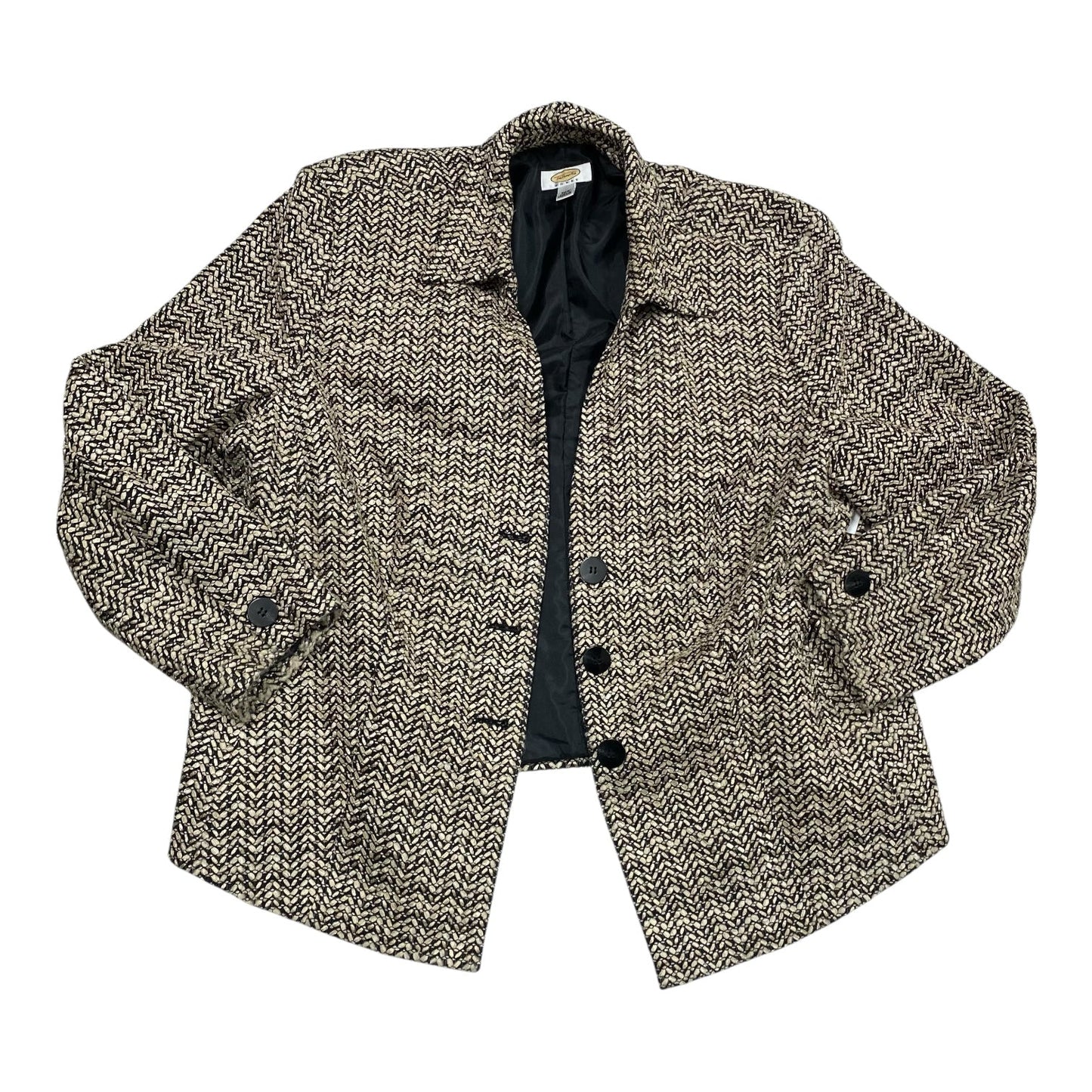 Blazer By Talbots In Black & Brown, Size:2X