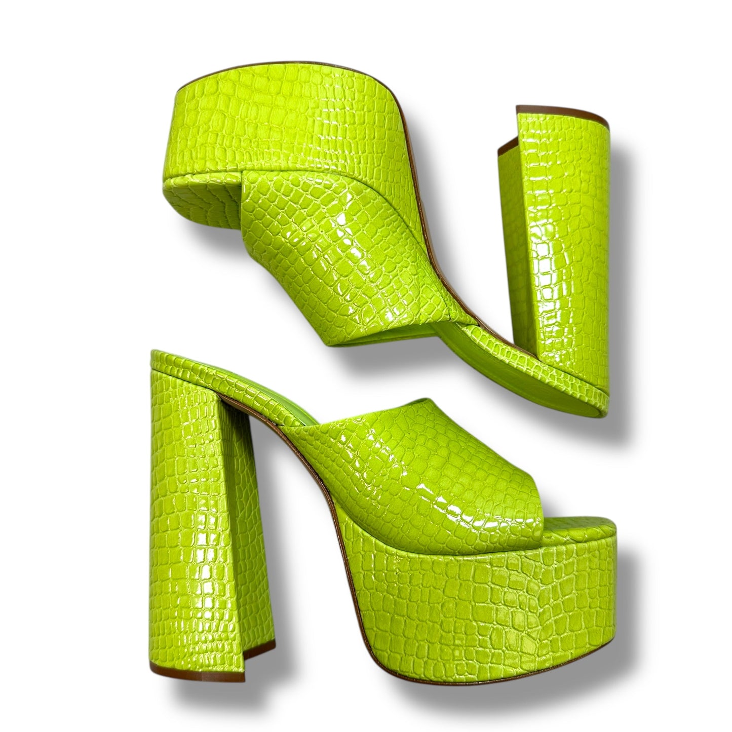 Sandals Heels Block By Schutz In Green, Size: 8
