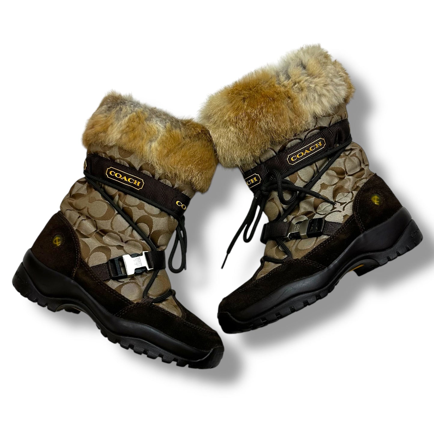 Boots Designer By Coach In Brown, Size: 7