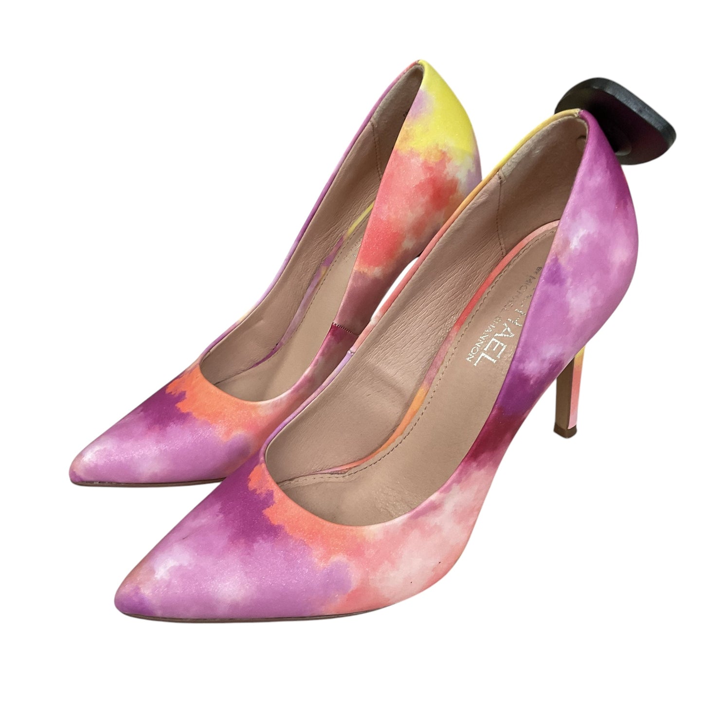Shoes Heels Stiletto By Michael Shannon In Orange & Purple, Size:8.5
