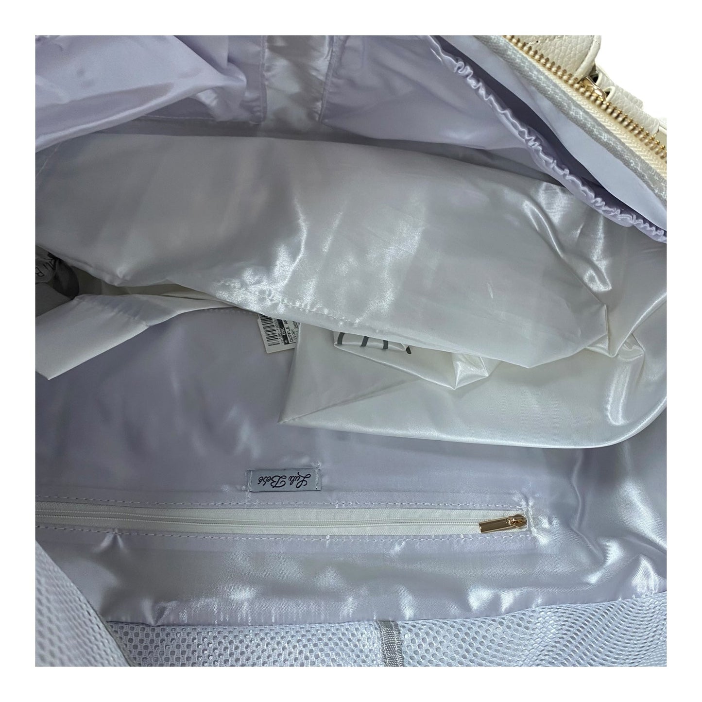 Duffle And Weekender Leather By luli bebe In Ivory, Size:Large