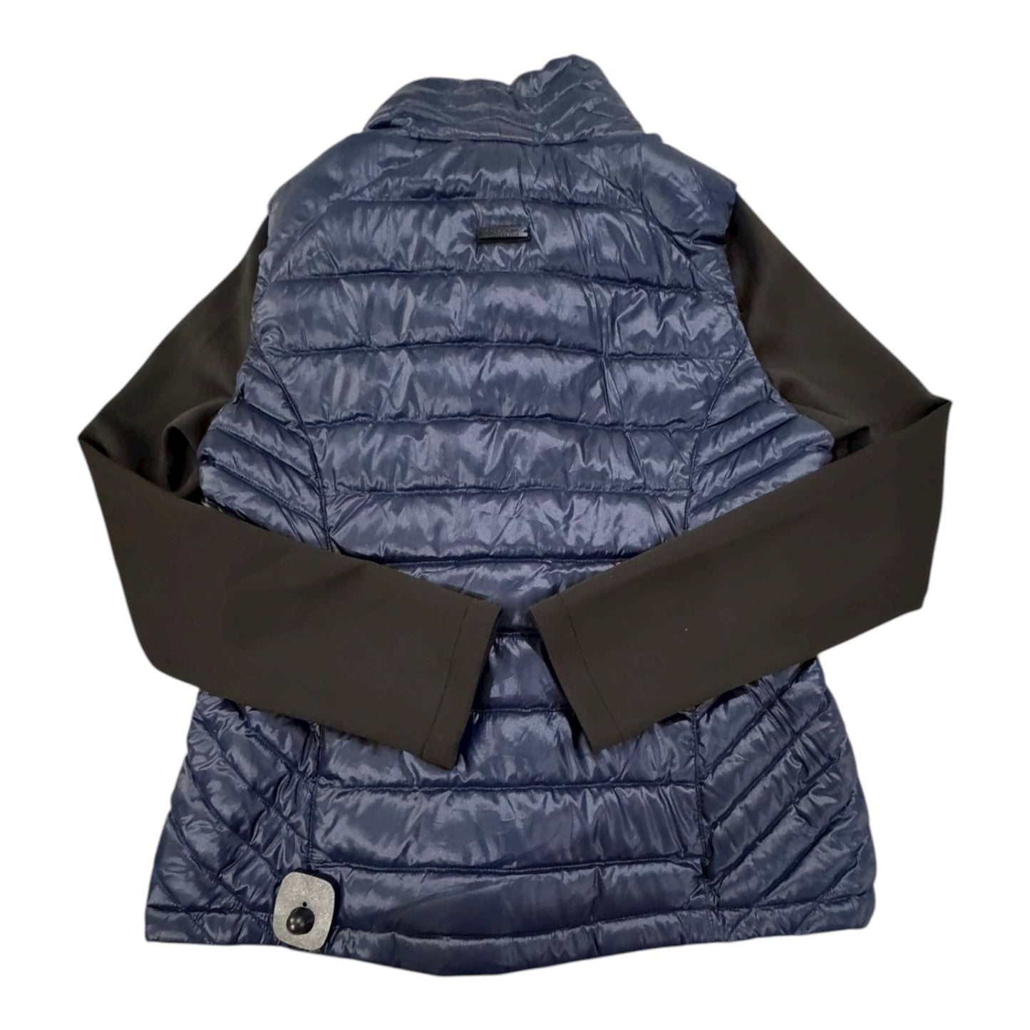 Jacket Puffer & Quilted By Calvin Klein Performance In Black & Blue, Size:S