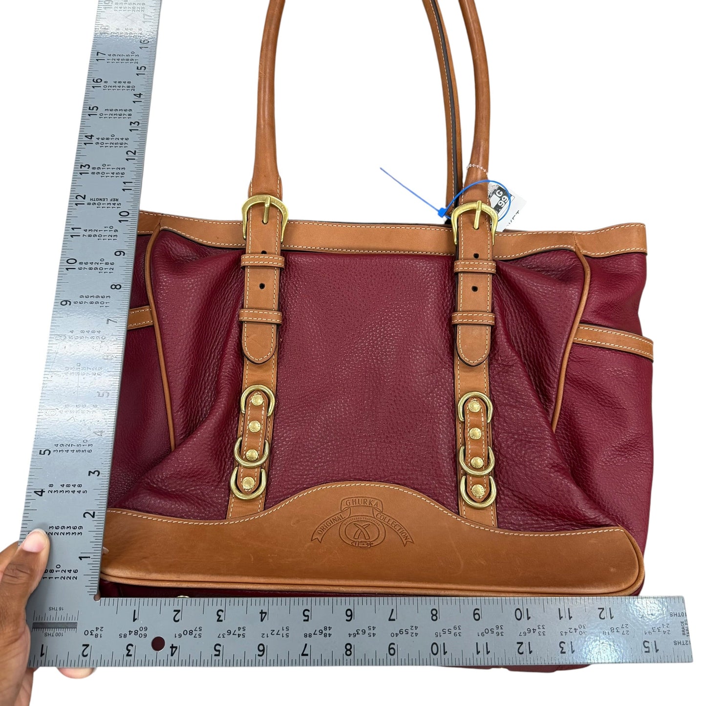 Handbag Leather By Ghurka, Size: Large