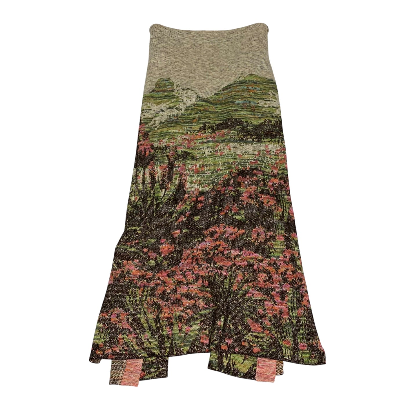 Cardigan By Anthropologie In Green & Pink, Size:S