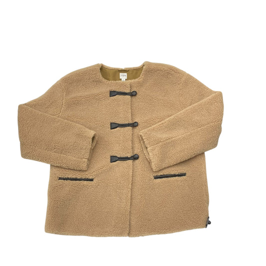 Coat Faux Fur & Sherpa By J. Crew In Black & Brown, Size:L