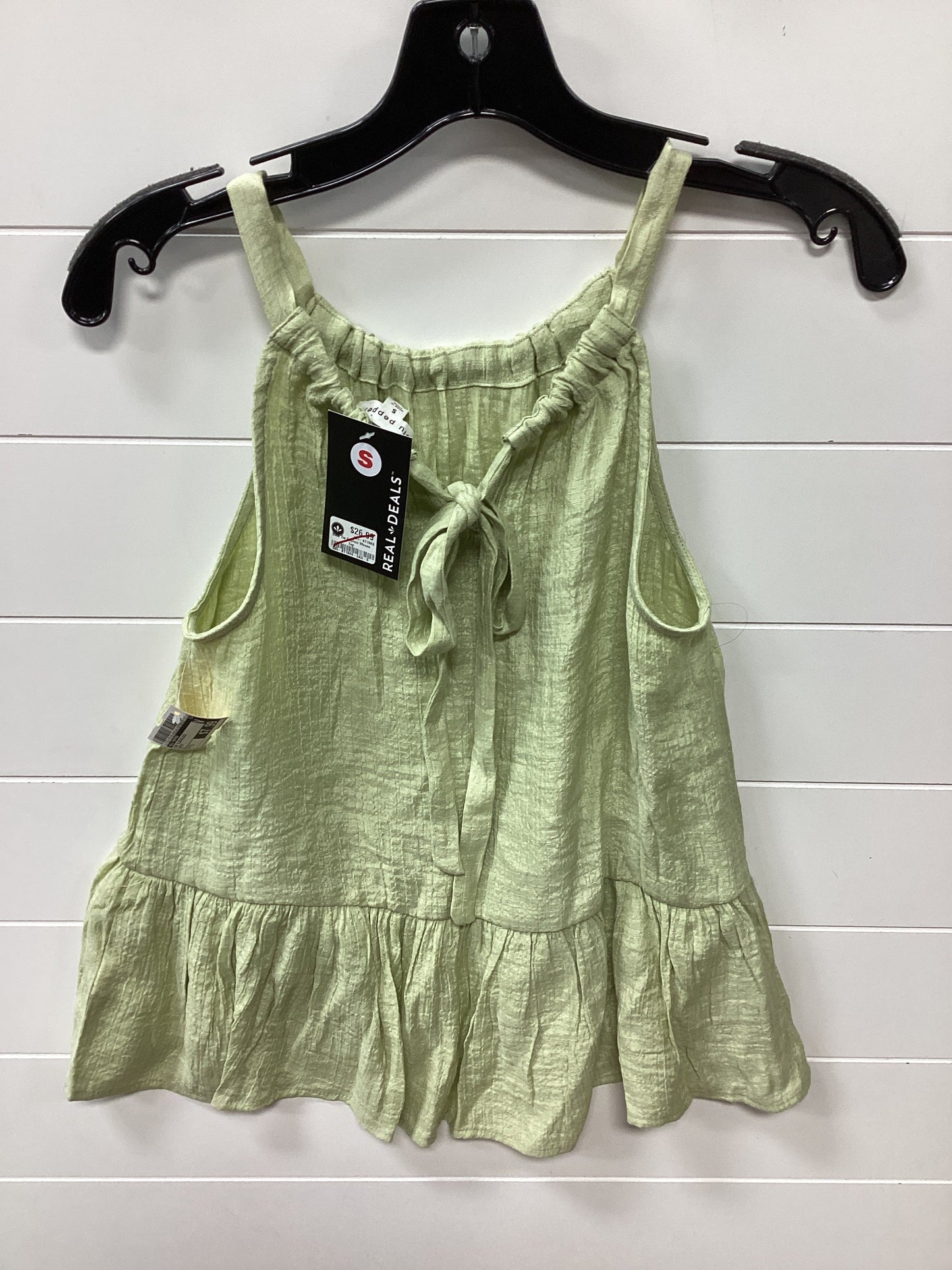 Top Sleeveless By Blu Pepper In Green, Size:S