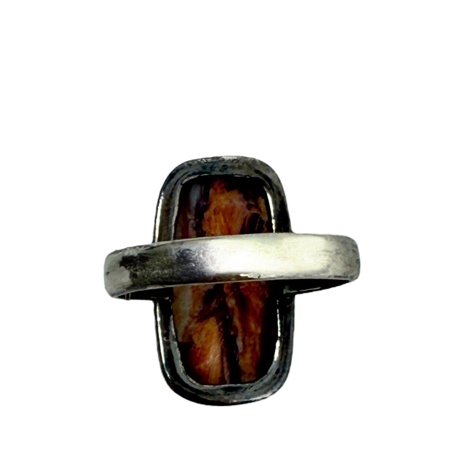 Sterling Silver & Agate Statement Ring, Size: 9
