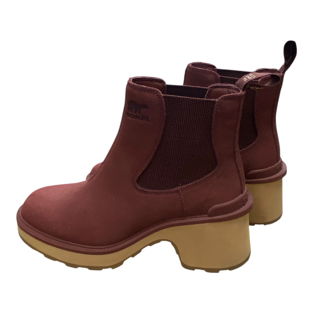Boots Designer By Sorel In Maroon, Size:7