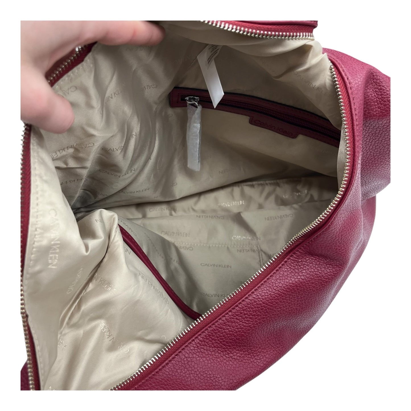 Handbag By Calvin Klein In Red, Size:Large