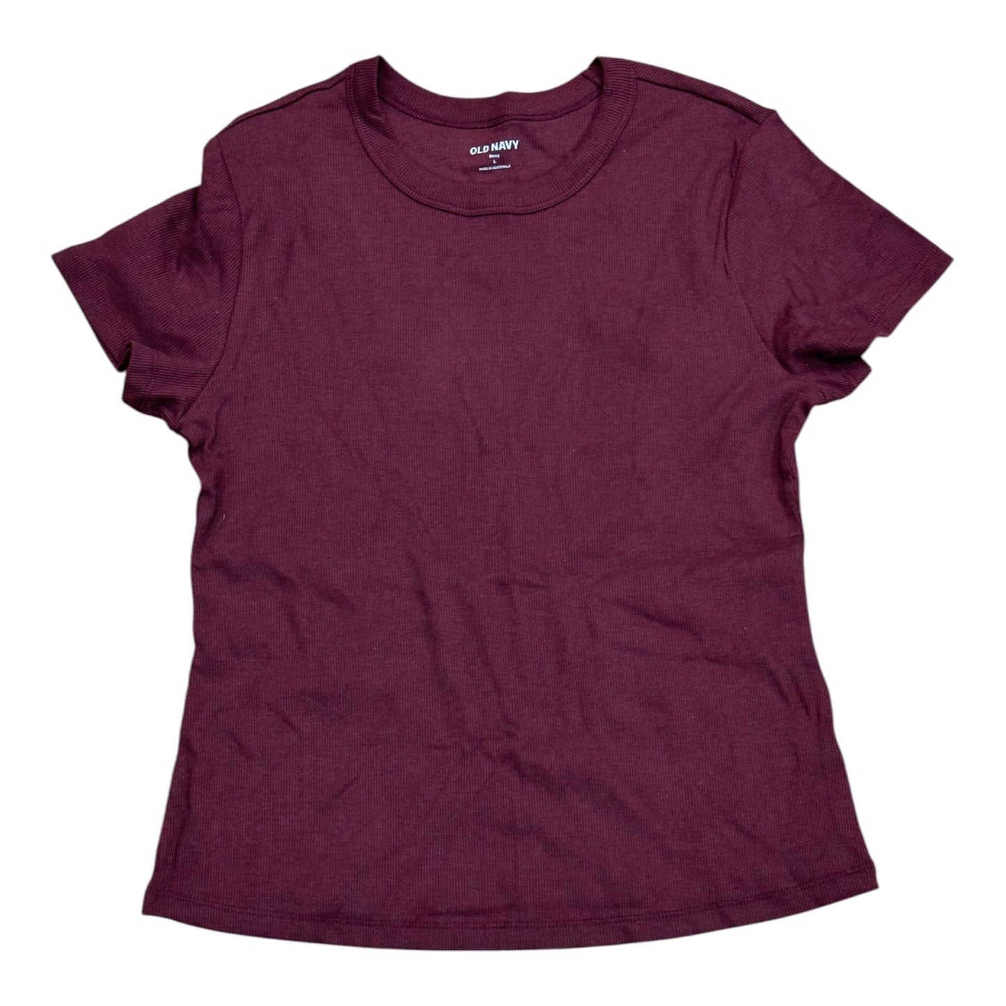 Top Ss Basic By Old Navy In Maroon, Size:L