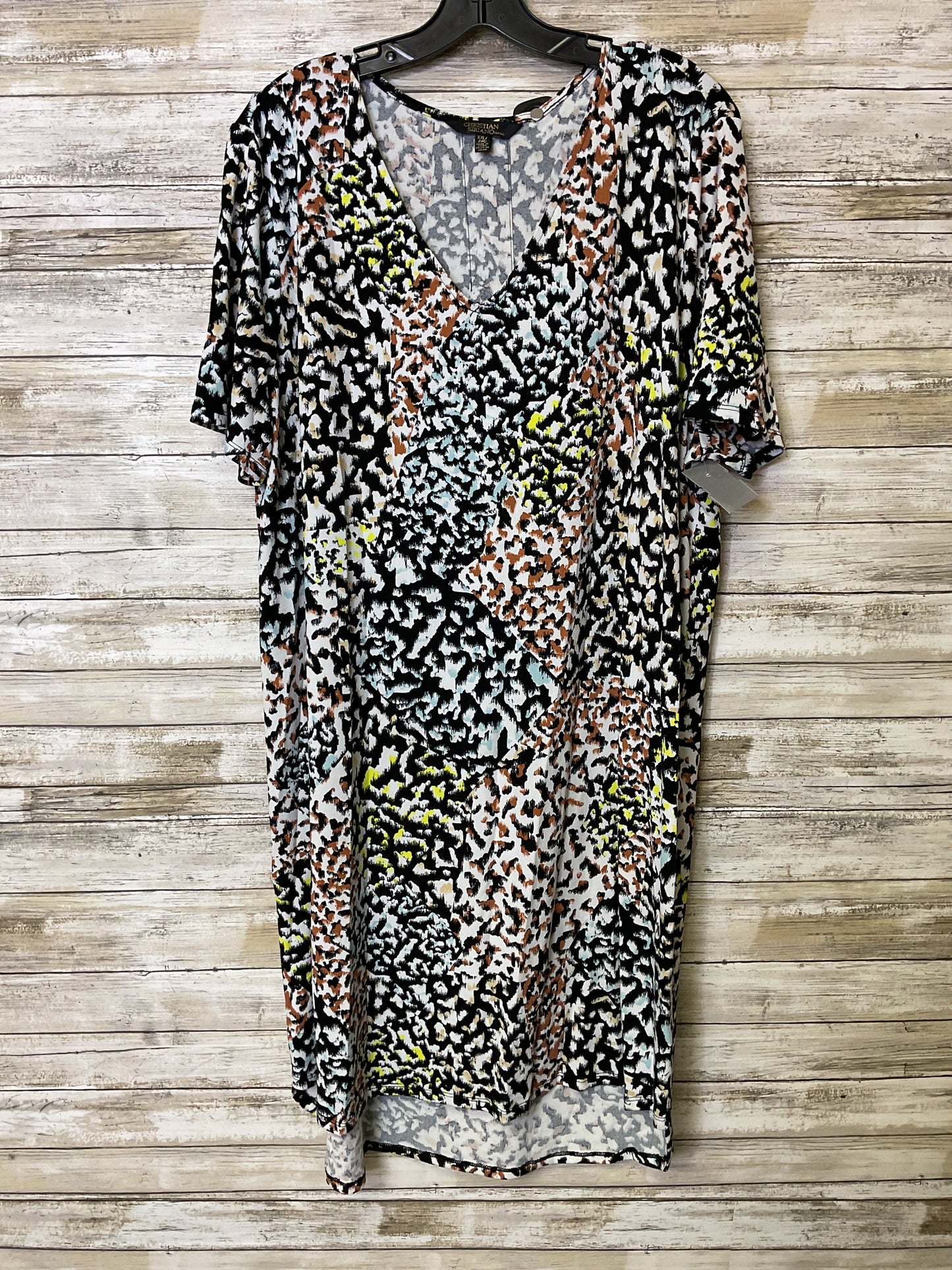 Tunic Ss By Christian Siriano In Black & White, Size:Xxl