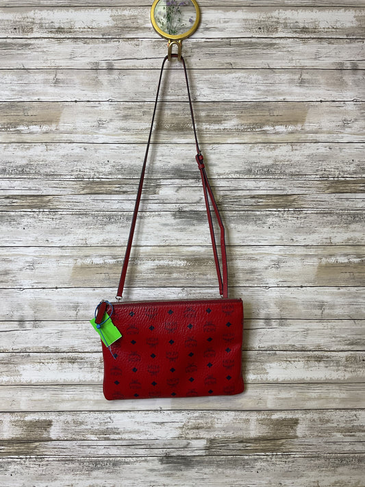 Crossbody Luxury Designer By Mcm In Red, Size:Medium