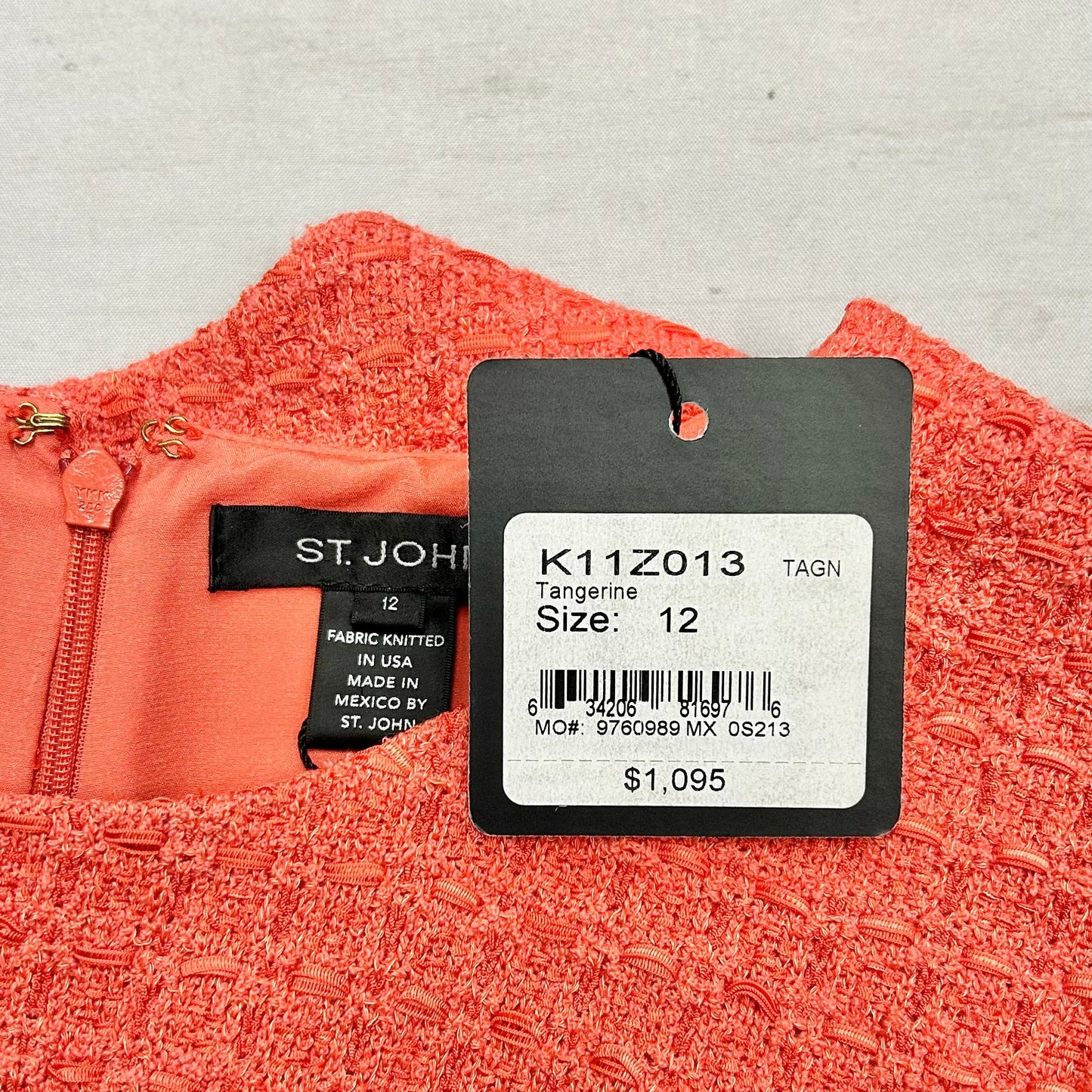 Dress Luxury Designer By St John Collection In Orange, Size: L