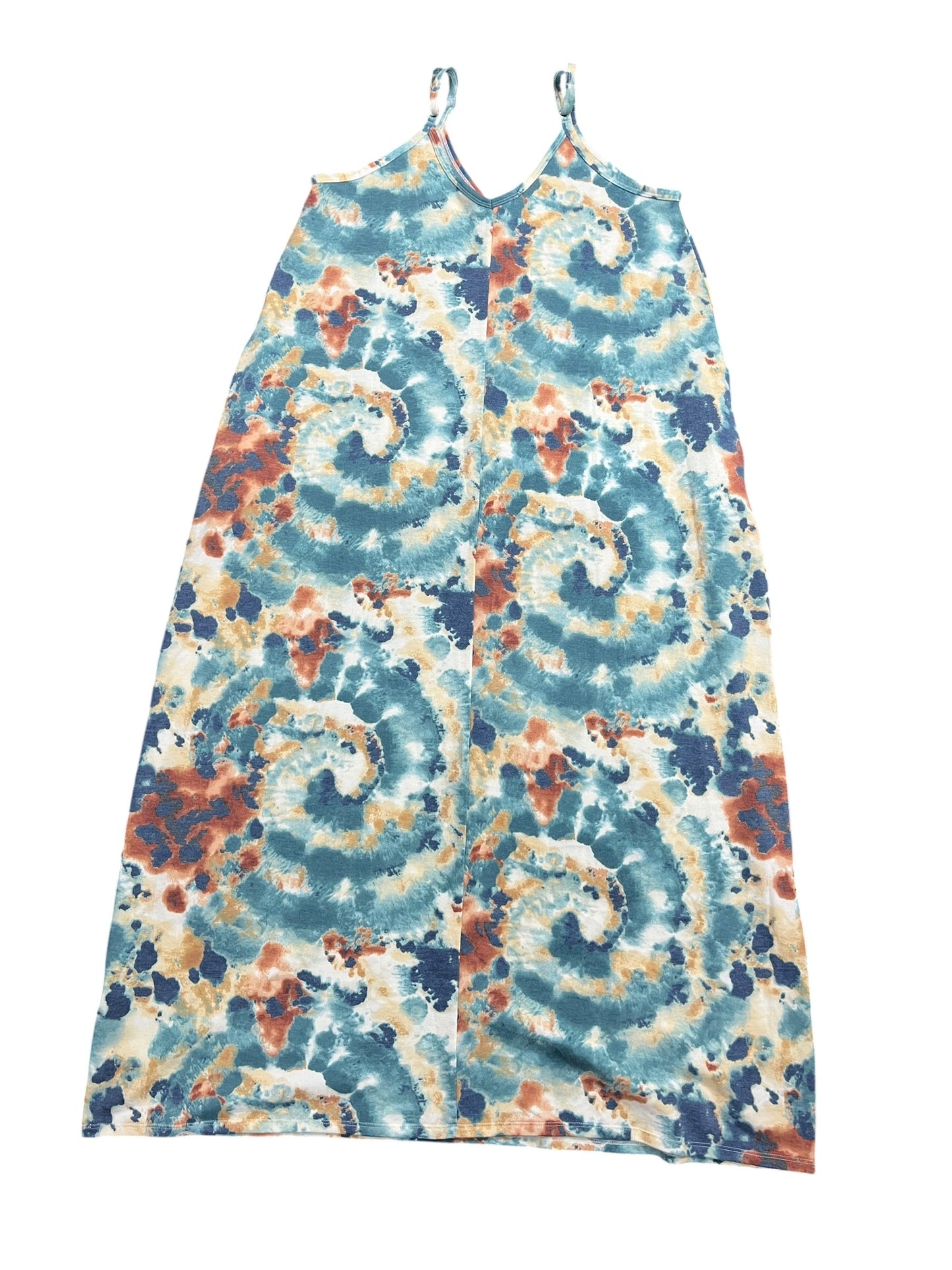 Dress Casual Maxi By Zenana In Tie Dye Print, Size:L