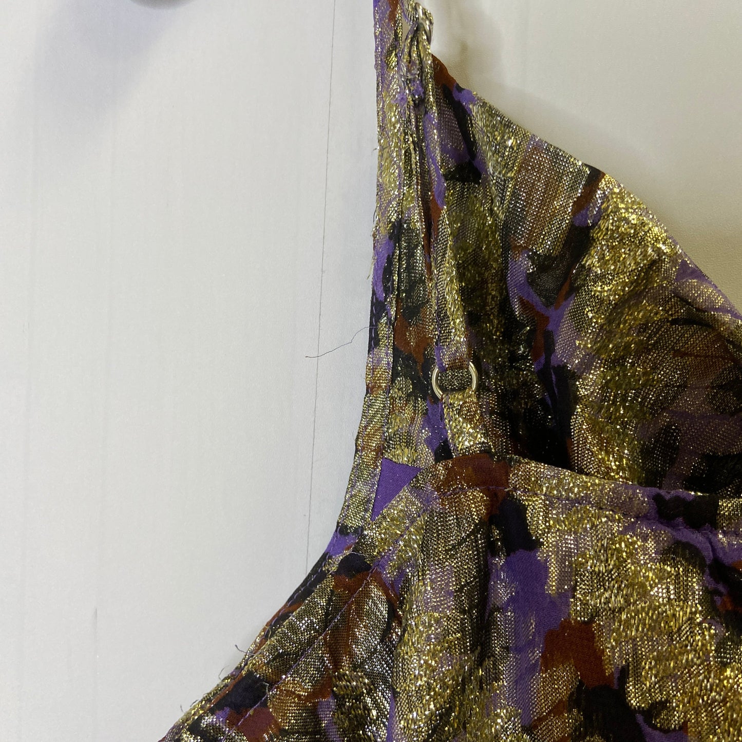 Top Sleeveless By River Island In Gold & Purple, Size: 10