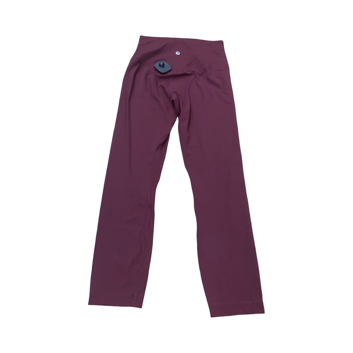 Athletic Capris By Lululemon In Maroon, Size:4