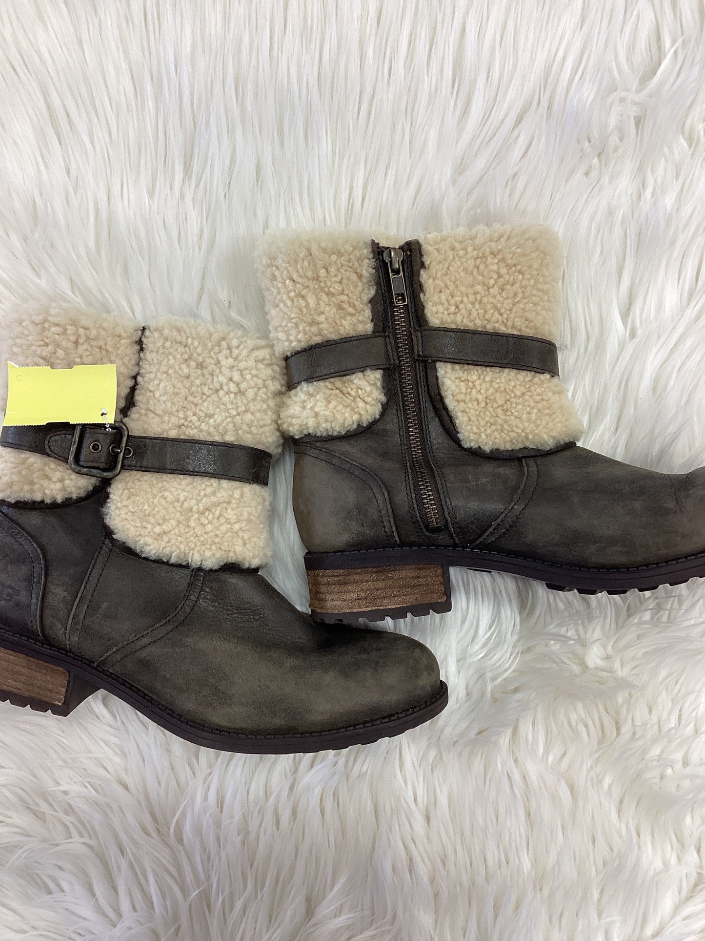 Boots Designer By Ugg In Taupe, Size:8.5