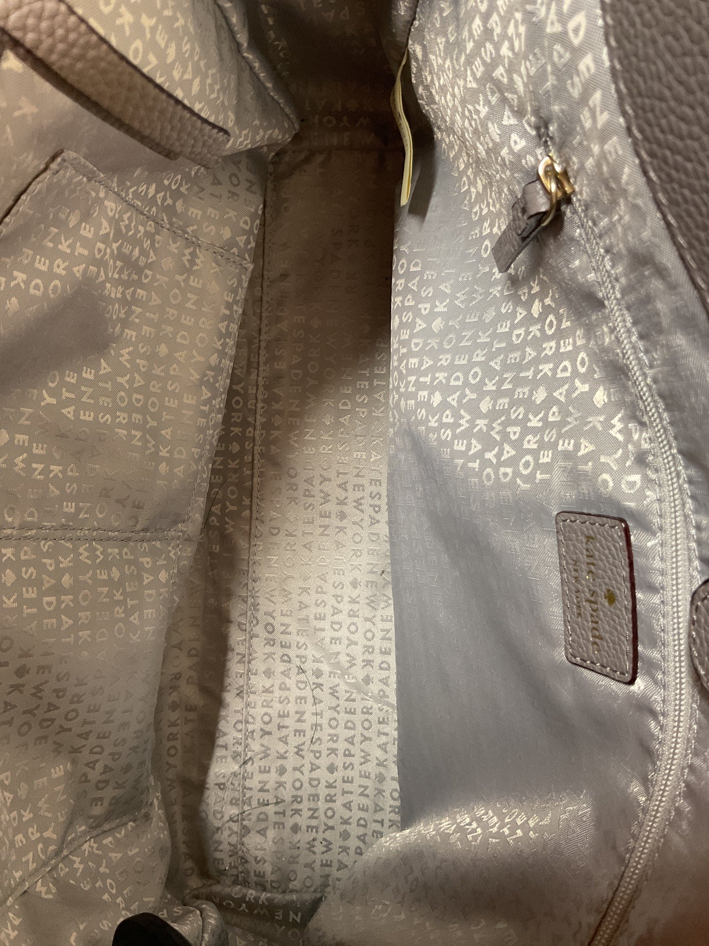 Handbag Designer By Kate Spade In Grey, Size:Medium