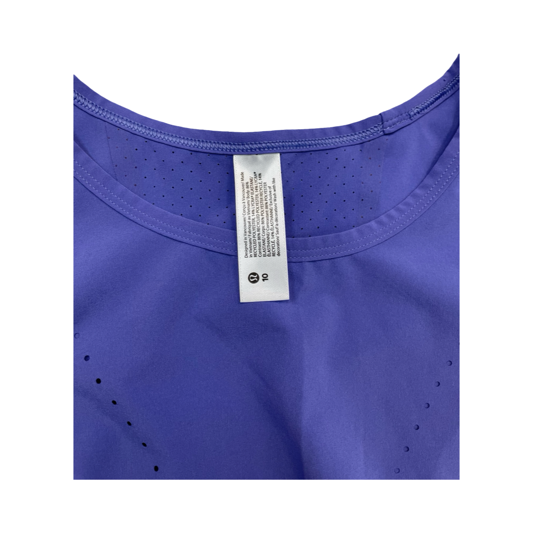 Athletic Tank Top By Lululemon In Purple, Size:10