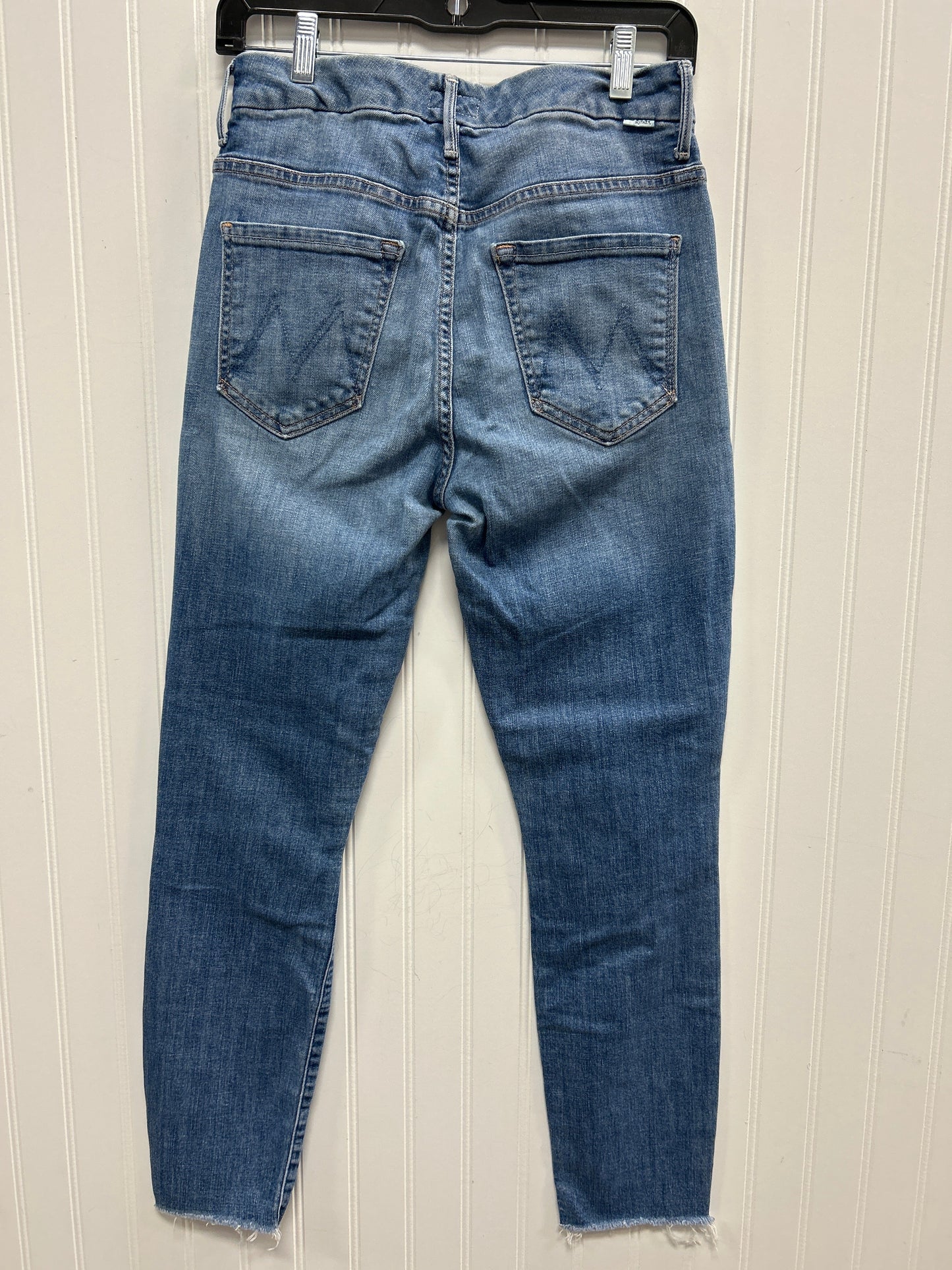 Jeans Straight By Mother In Blue Denim, Size:4