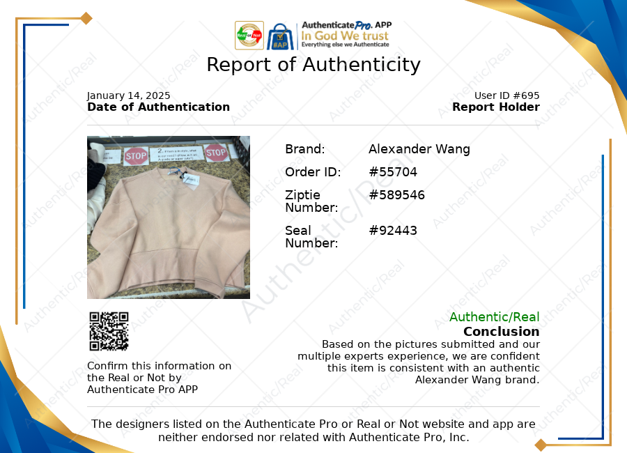 Sweatshirt Luxury Designer By Alexander Wang In Tan, Size: S