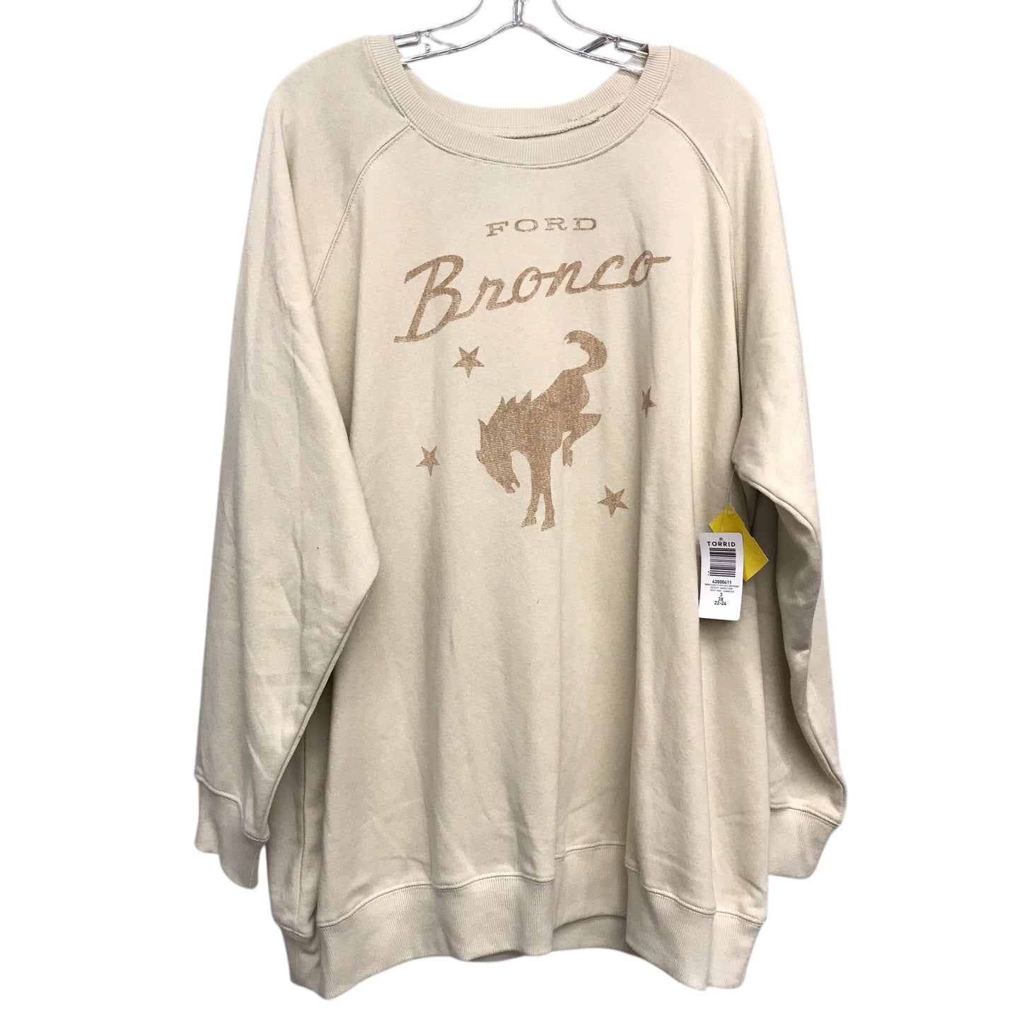 Sweatshirt Crewneck By Torrid In Tan, Size:3X