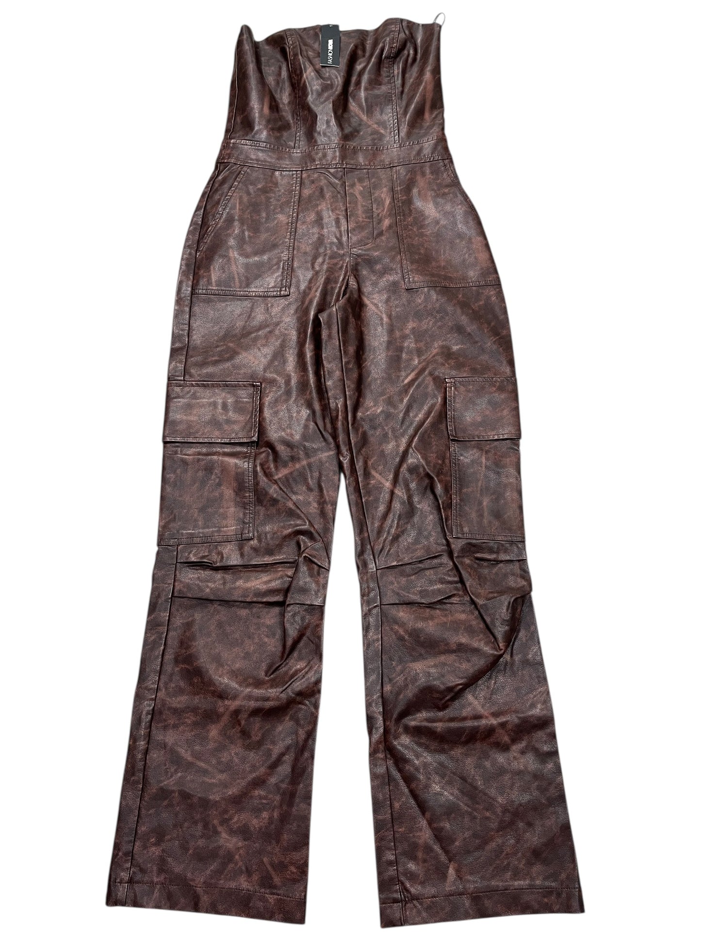 Jumpsuit By Fashion Nova In Brown, Size:L