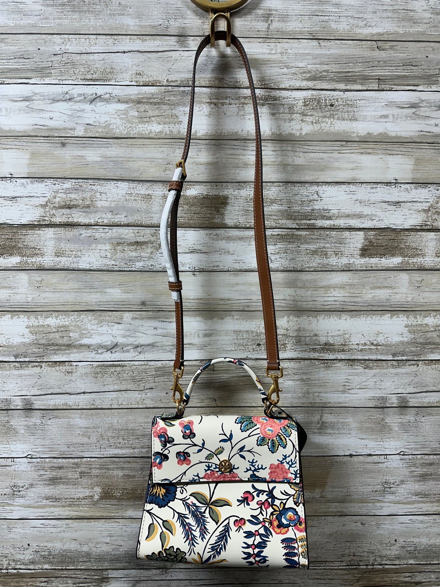 Handbag Designer By Tory Burch In Floral Print, Size:Small