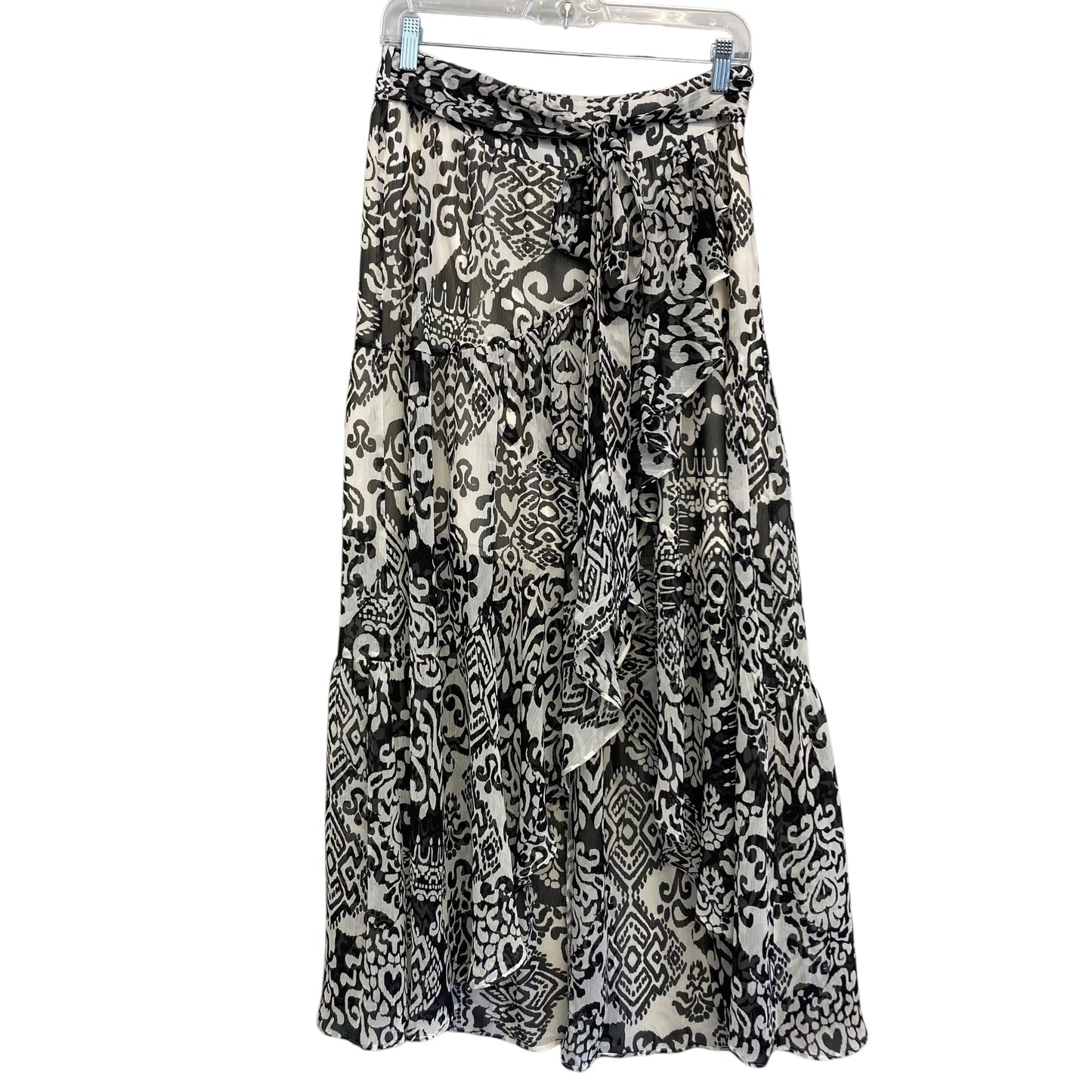 Skirt Maxi By Express In Black & Cream, Size:4