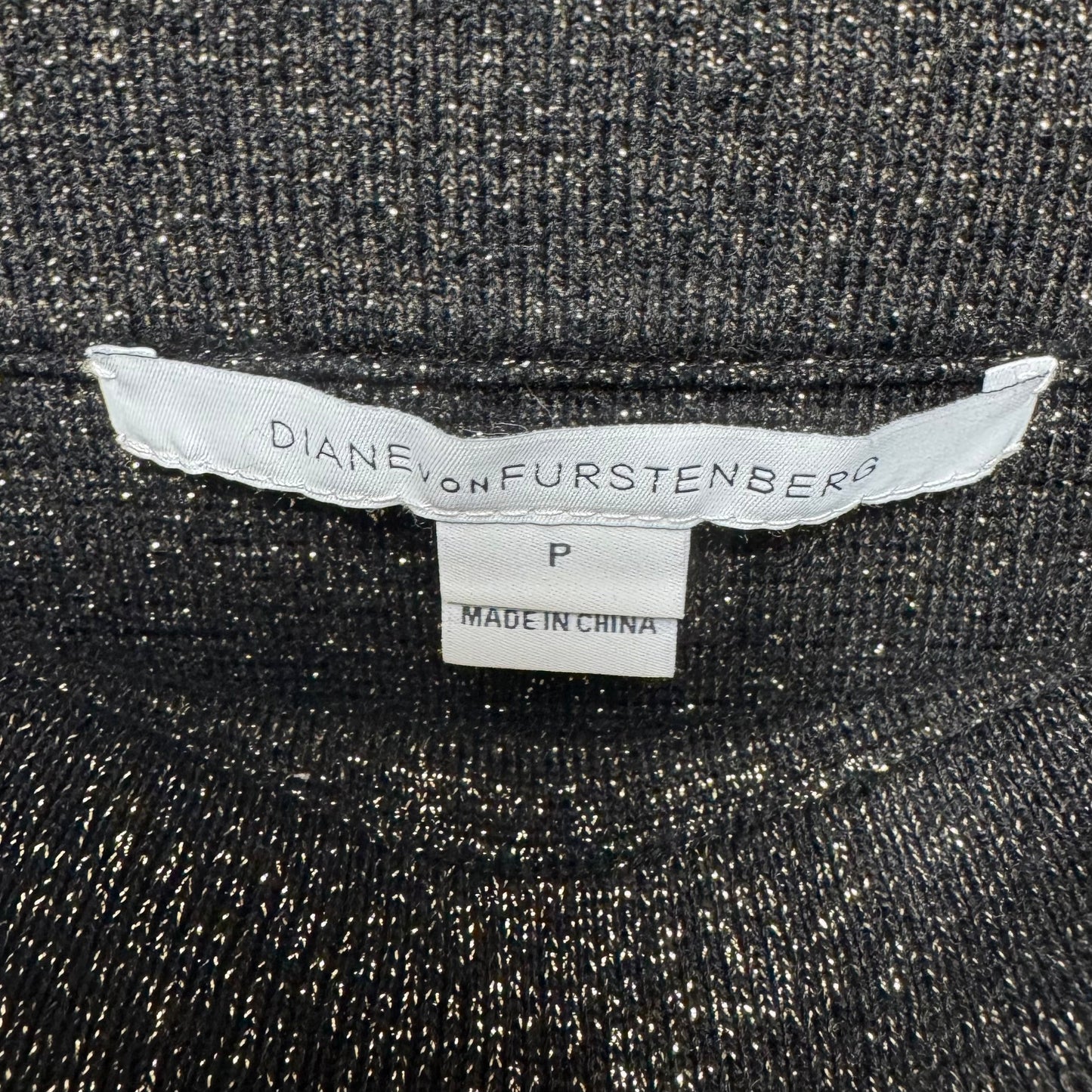 Metallic Knit Skirt Designer By Diane Von Furstenberg In Black & Gold, Size: S