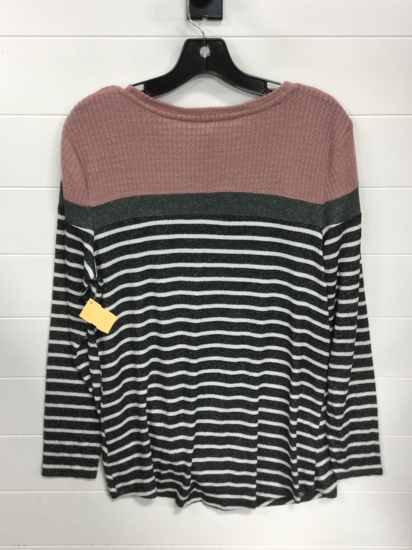 Top Ls By Maurices In Grey & Pink, Size:L