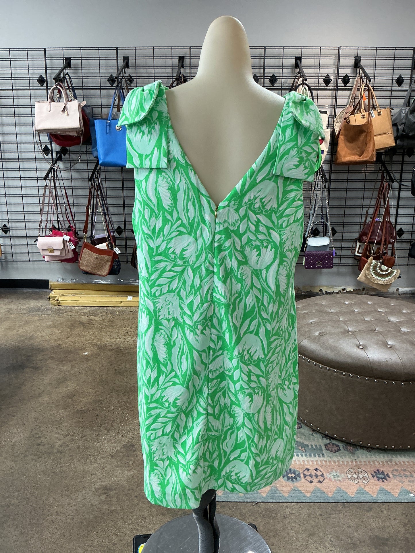 Dress Designer By Lilly Pulitzer In Green & White, Size:8