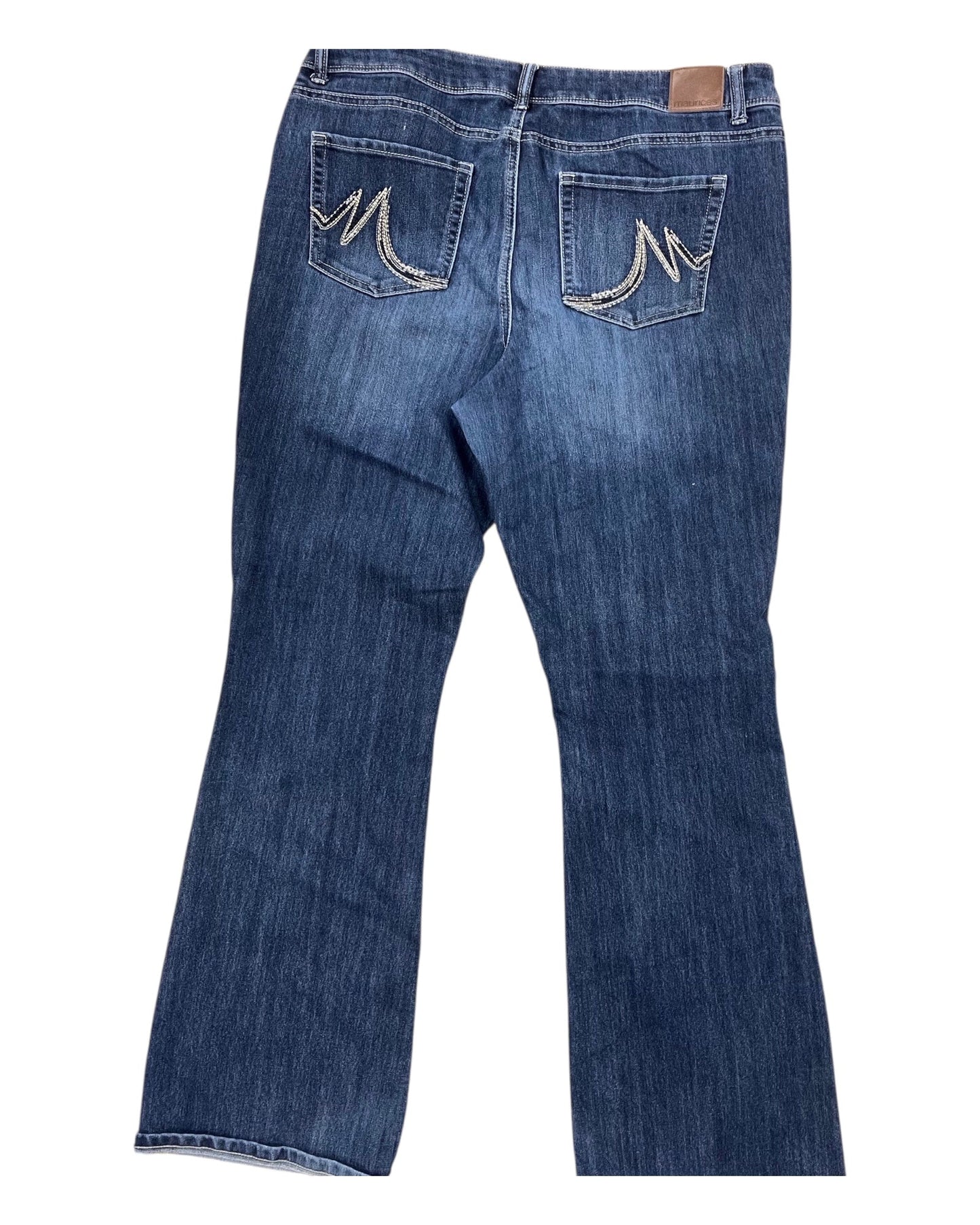 Jeans Straight By Maurices In Blue Denim, Size:14L