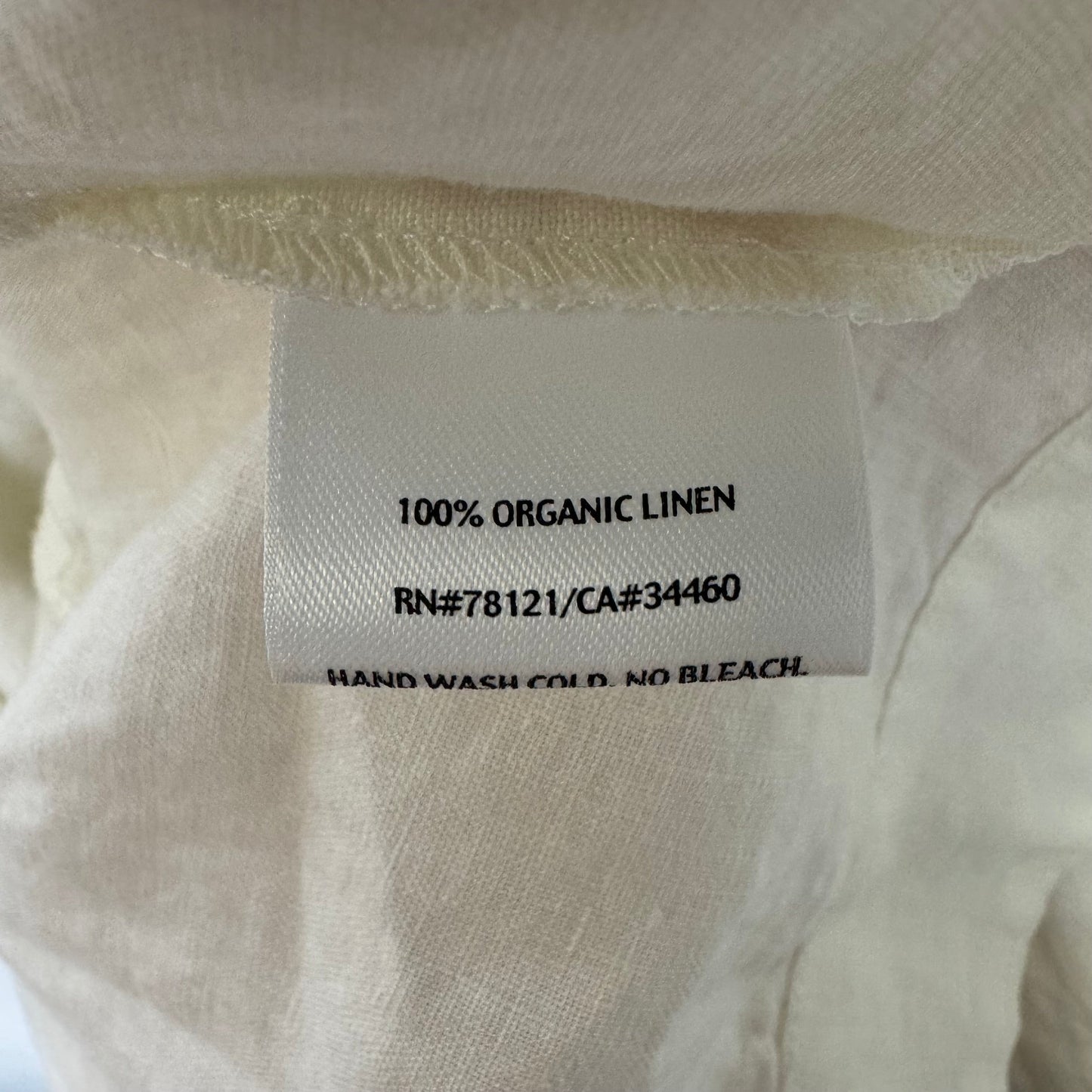 Linen Dress Casual Short By Eileen Fisher In Cream, Size: 2x