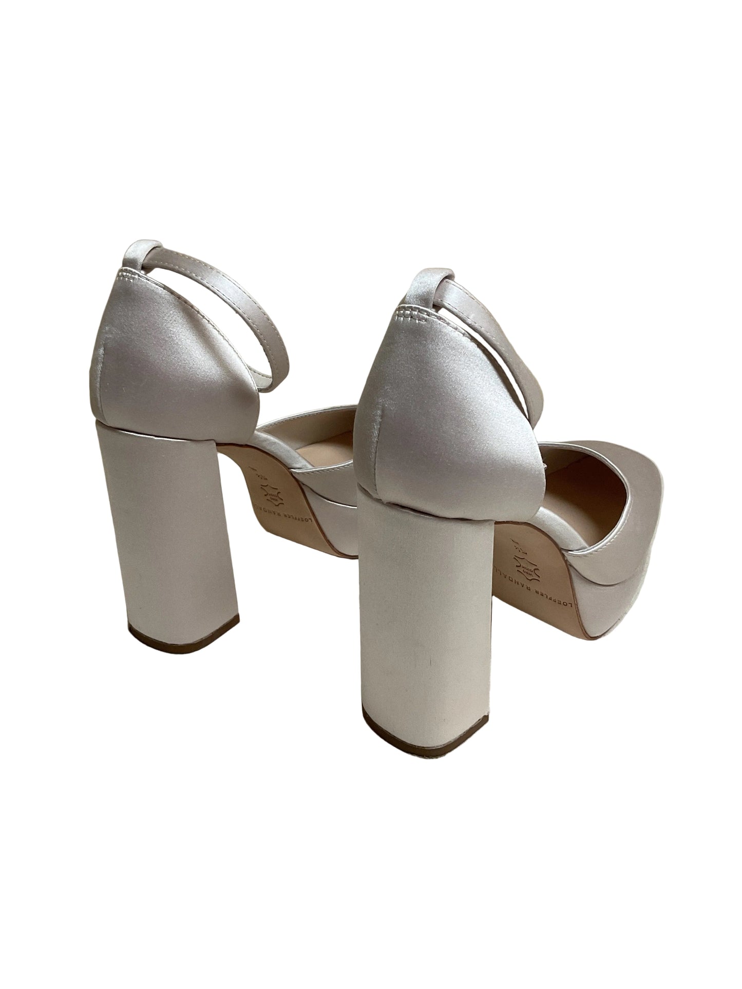 Shoes Heels Block By Loeffler Randall In Cream, Size:5.5