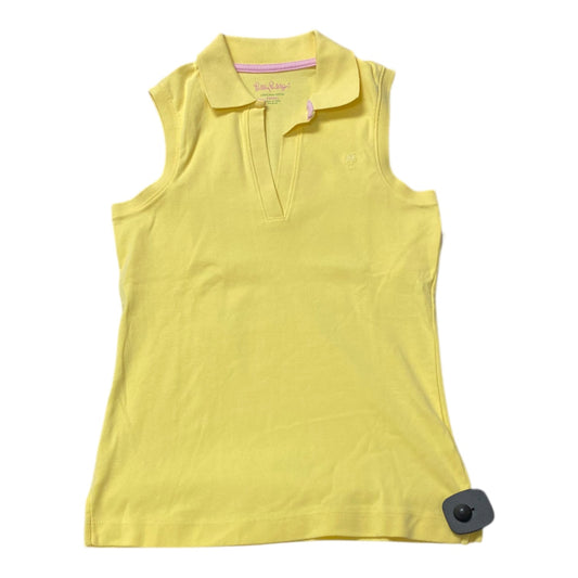 Top Sleeveless Designer By Lilly Pulitzer In Yellow, Size:Xs